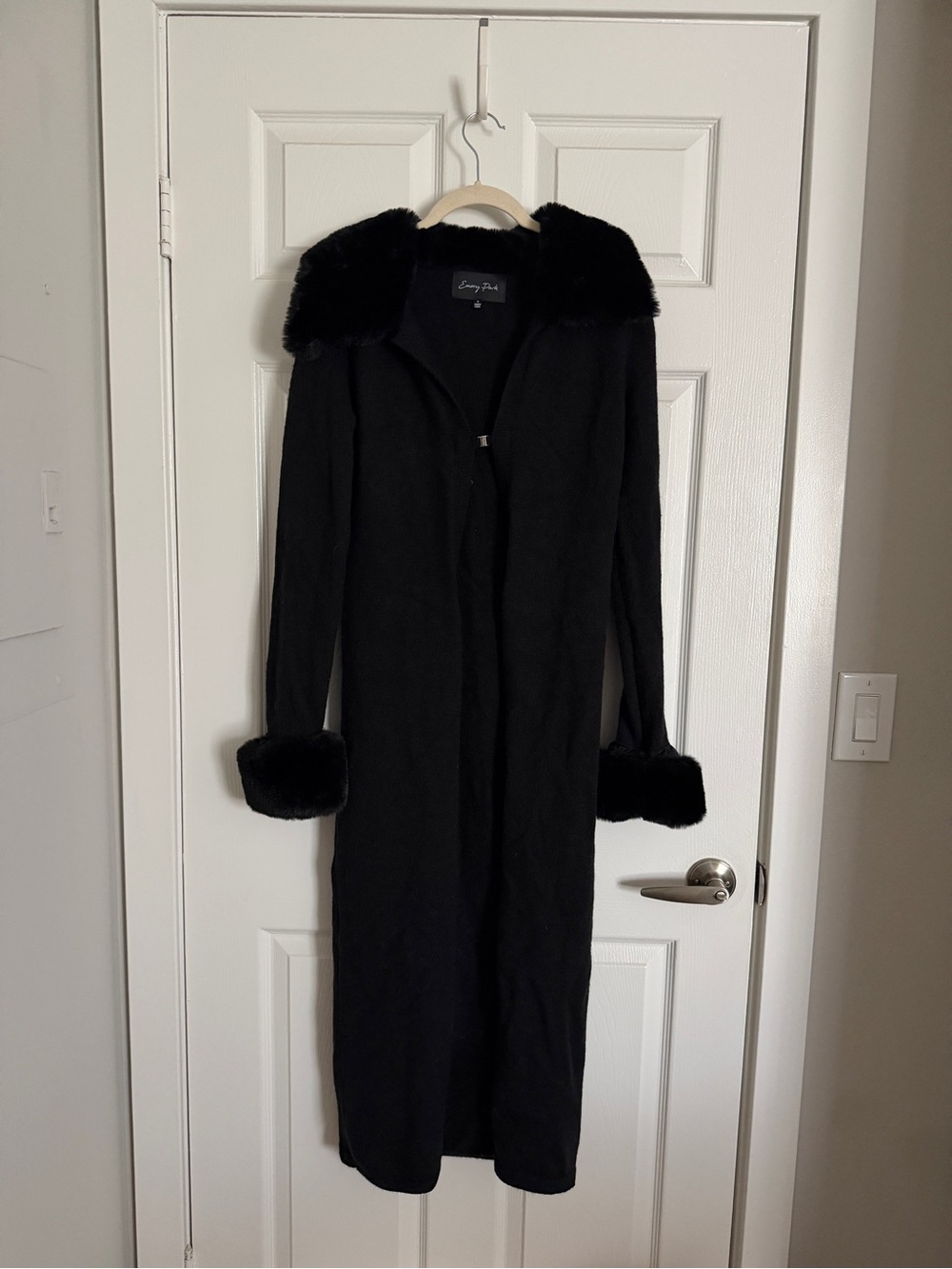 Emory Park | Faux Shearling Soft Knit Longline Coat